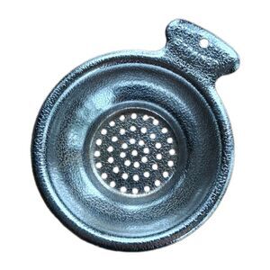 Vintage Hammered Aluminum Fruit Juice Strainer Bowl Made In USA Farmhouse